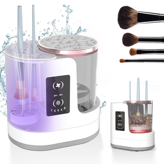 Electric Makeup Brush Cleaner Rechargeable Makeup Brushes Cleaning Tool Automatic Makeup Brush Cleaning Stand Device Delight Stuffz