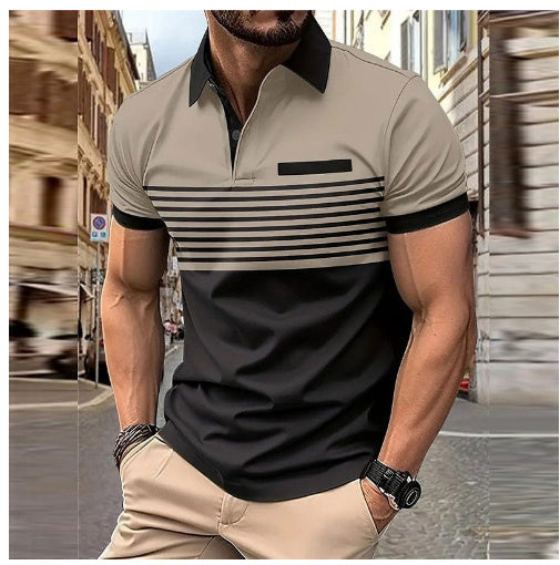 Casual Striped Shirt With Chest Pocket Men Clothing Delight Stuffz