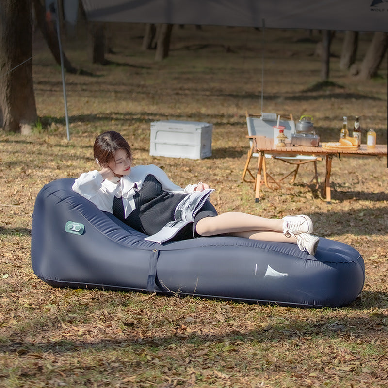 One-button Automatic Outdoor Portable Home Travel Camping Lazy Inflatable Sofa TPU Material USB Rechargeable