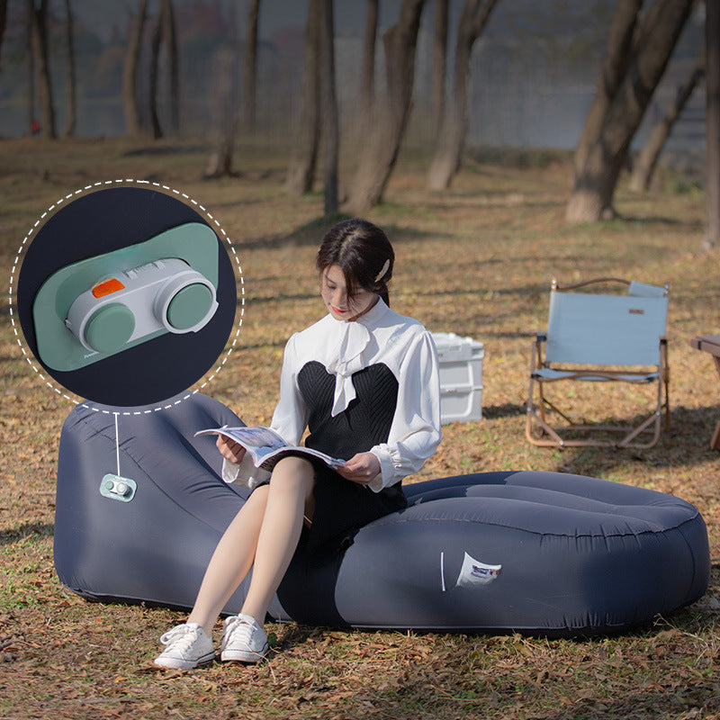 One-button Automatic Outdoor Portable Home Travel Camping Lazy Inflatable Sofa TPU Material USB Rechargeable