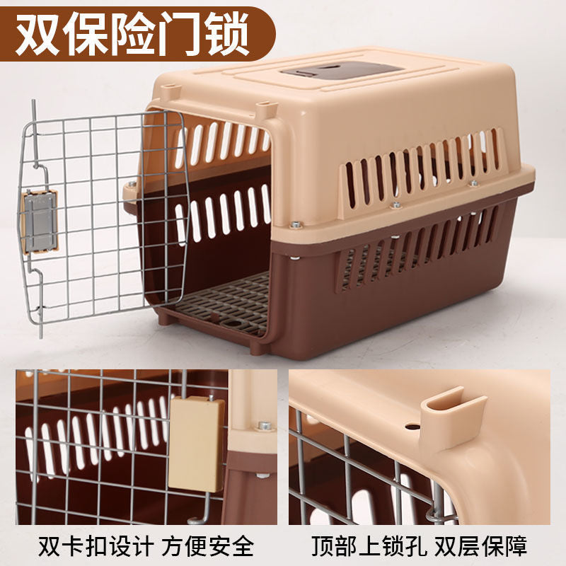 Pet Flight Box Cat Cage Portable Check Box Car Cat Box Cat Bag Dog Cage Large Dog Pet Supplies