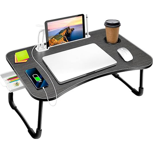 USB Bed Computer Desk Laptop Rechargeable Foldable Desk Bedroom Desk Student Dormitory Study Small Table