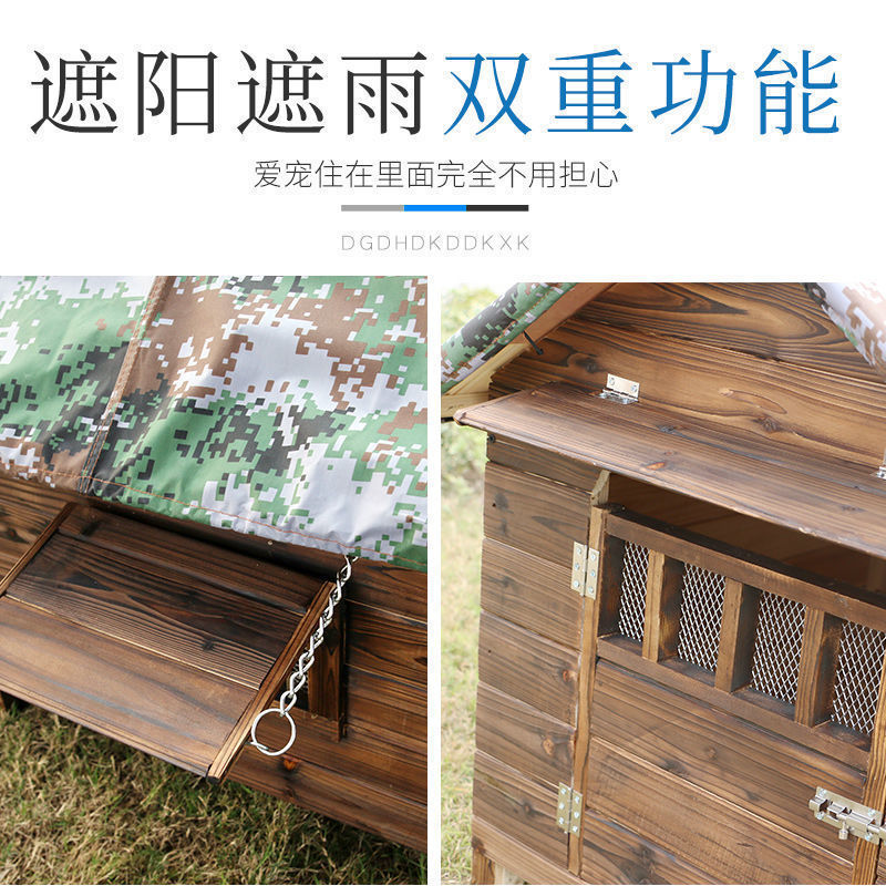 Rainproof Waterproof Outdoor Carbonized Wood Four Seasons Universal Dog House Cat House Dog Kennel Cat Kennel Pet House Dog Zhao Zhili