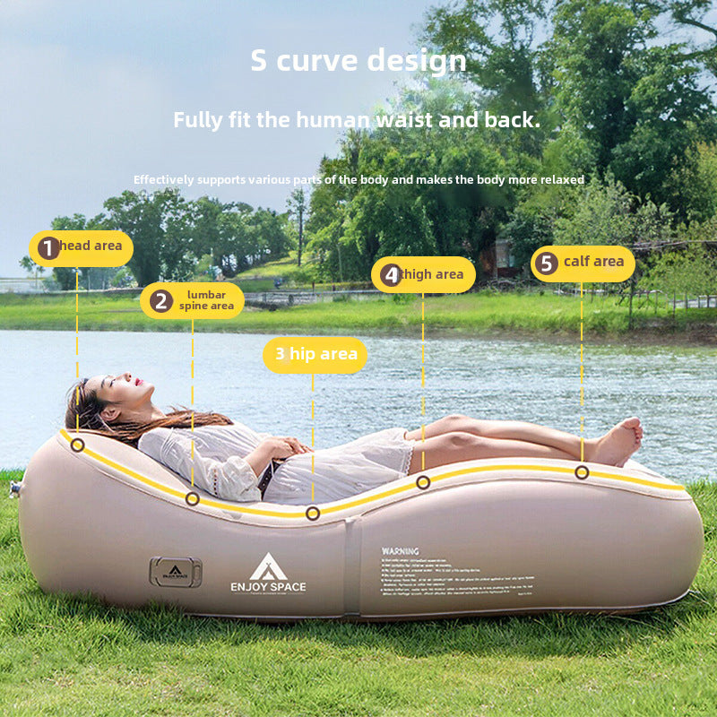 Outdoor Lazy Automatic Inflatable Single Sofa Recliner Foldable Home Leisure Portable Sofa For Lying And Sleeping