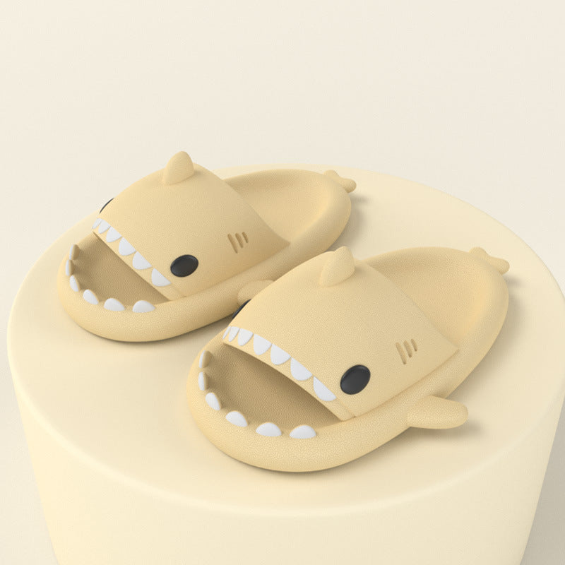 Adult's Slippers Indoor Outdoor Funny Shark Cartoon Delight Stuffz