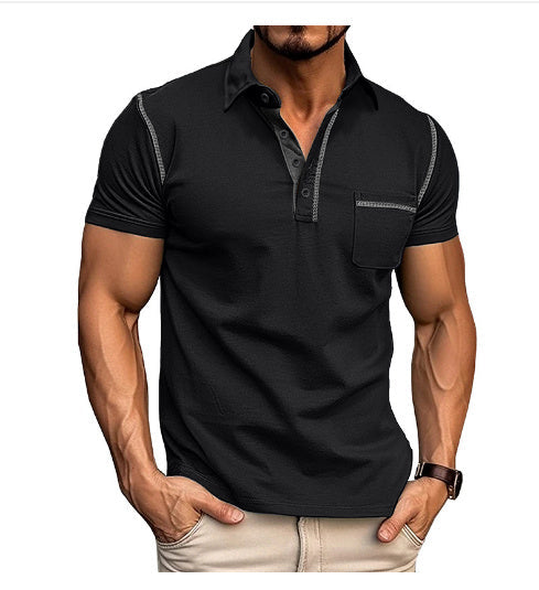 Short-sleeved Polo Shirt Summer Casual Quick-dry Tops Men Clothing Delight Stuffz