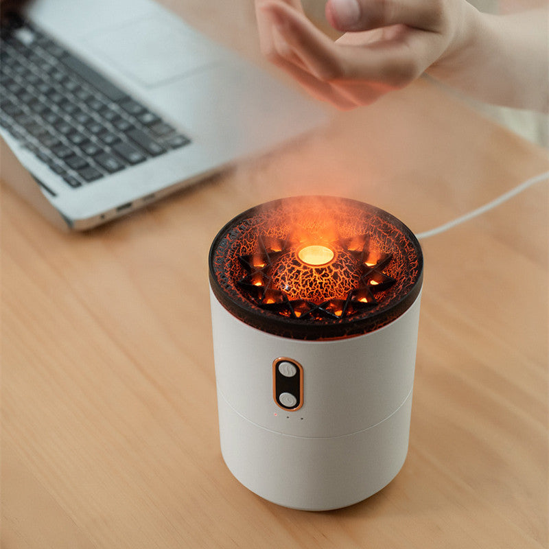 New Creative Ultrasonic Essential Oil Humidifier Volcano Aromatherapy Machine Spray Jellyfish Air Flame Humidifier Diffuser Delight Stuffz