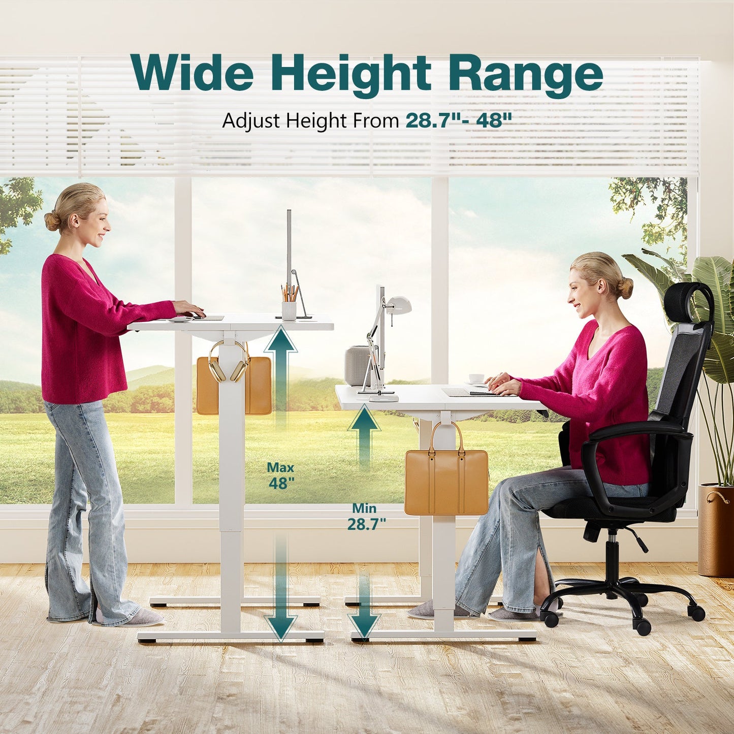 Ergonomic Height Adjustable Table Delight Stuffz